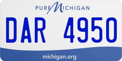 MI license plate DAR4950