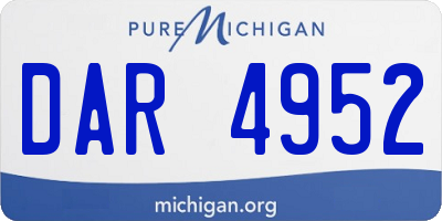 MI license plate DAR4952