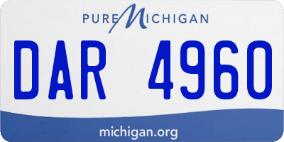 MI license plate DAR4960
