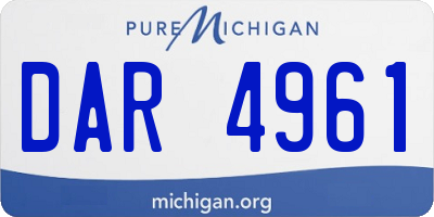 MI license plate DAR4961