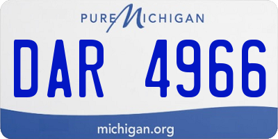 MI license plate DAR4966