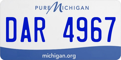 MI license plate DAR4967