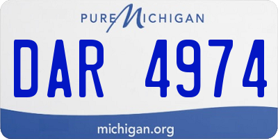 MI license plate DAR4974