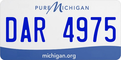 MI license plate DAR4975