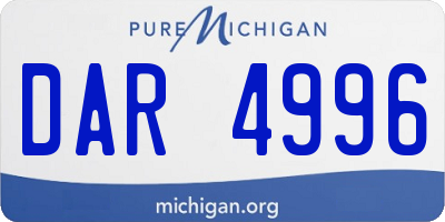 MI license plate DAR4996