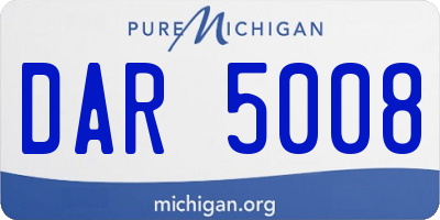 MI license plate DAR5008