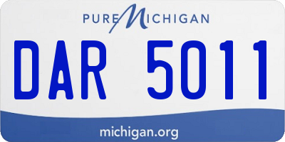 MI license plate DAR5011