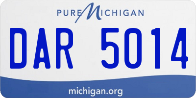 MI license plate DAR5014
