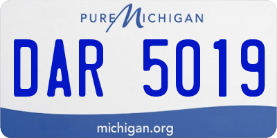 MI license plate DAR5019