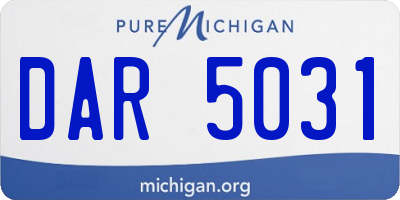MI license plate DAR5031