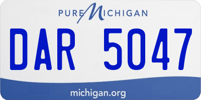 MI license plate DAR5047