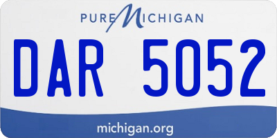 MI license plate DAR5052