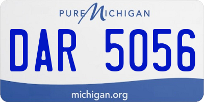 MI license plate DAR5056
