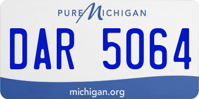 MI license plate DAR5064