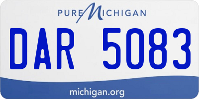 MI license plate DAR5083