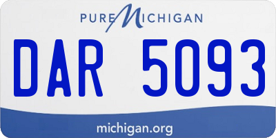 MI license plate DAR5093
