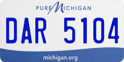 MI license plate DAR5104