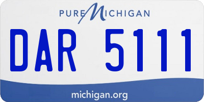 MI license plate DAR5111