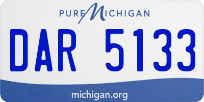 MI license plate DAR5133