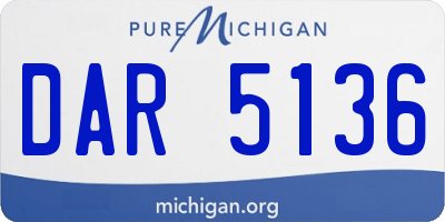 MI license plate DAR5136