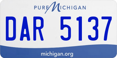 MI license plate DAR5137