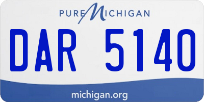 MI license plate DAR5140