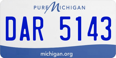 MI license plate DAR5143