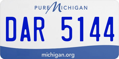 MI license plate DAR5144