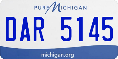 MI license plate DAR5145
