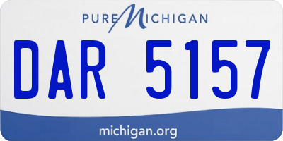 MI license plate DAR5157