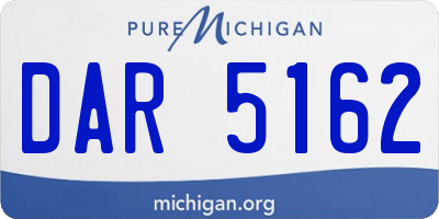MI license plate DAR5162