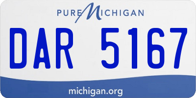 MI license plate DAR5167