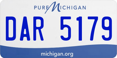 MI license plate DAR5179