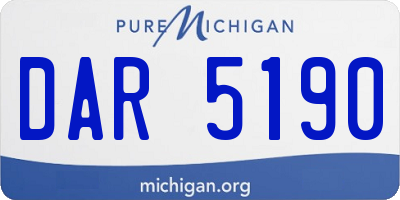 MI license plate DAR5190