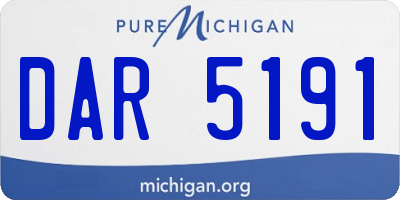 MI license plate DAR5191