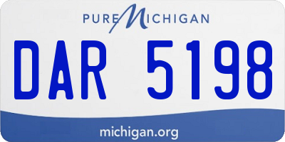 MI license plate DAR5198