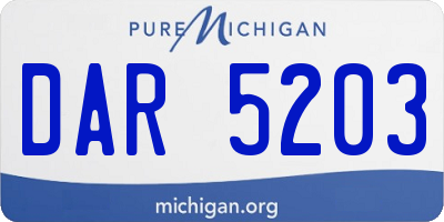 MI license plate DAR5203