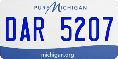 MI license plate DAR5207