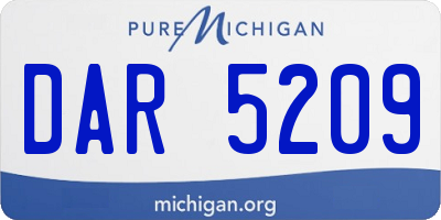 MI license plate DAR5209