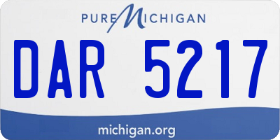 MI license plate DAR5217