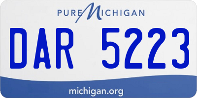 MI license plate DAR5223