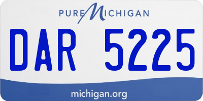 MI license plate DAR5225