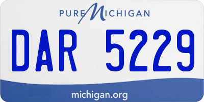 MI license plate DAR5229