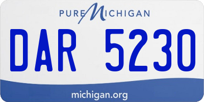 MI license plate DAR5230