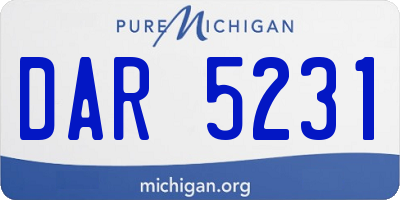 MI license plate DAR5231
