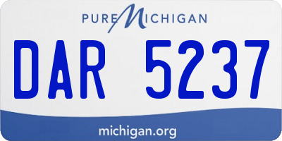 MI license plate DAR5237
