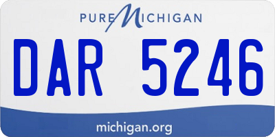 MI license plate DAR5246