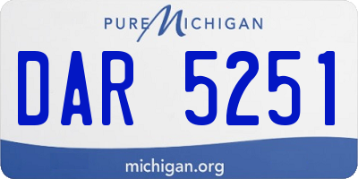 MI license plate DAR5251