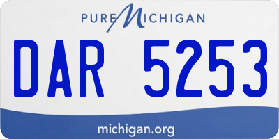 MI license plate DAR5253
