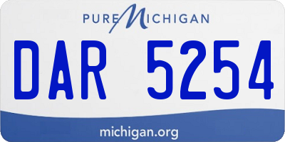 MI license plate DAR5254